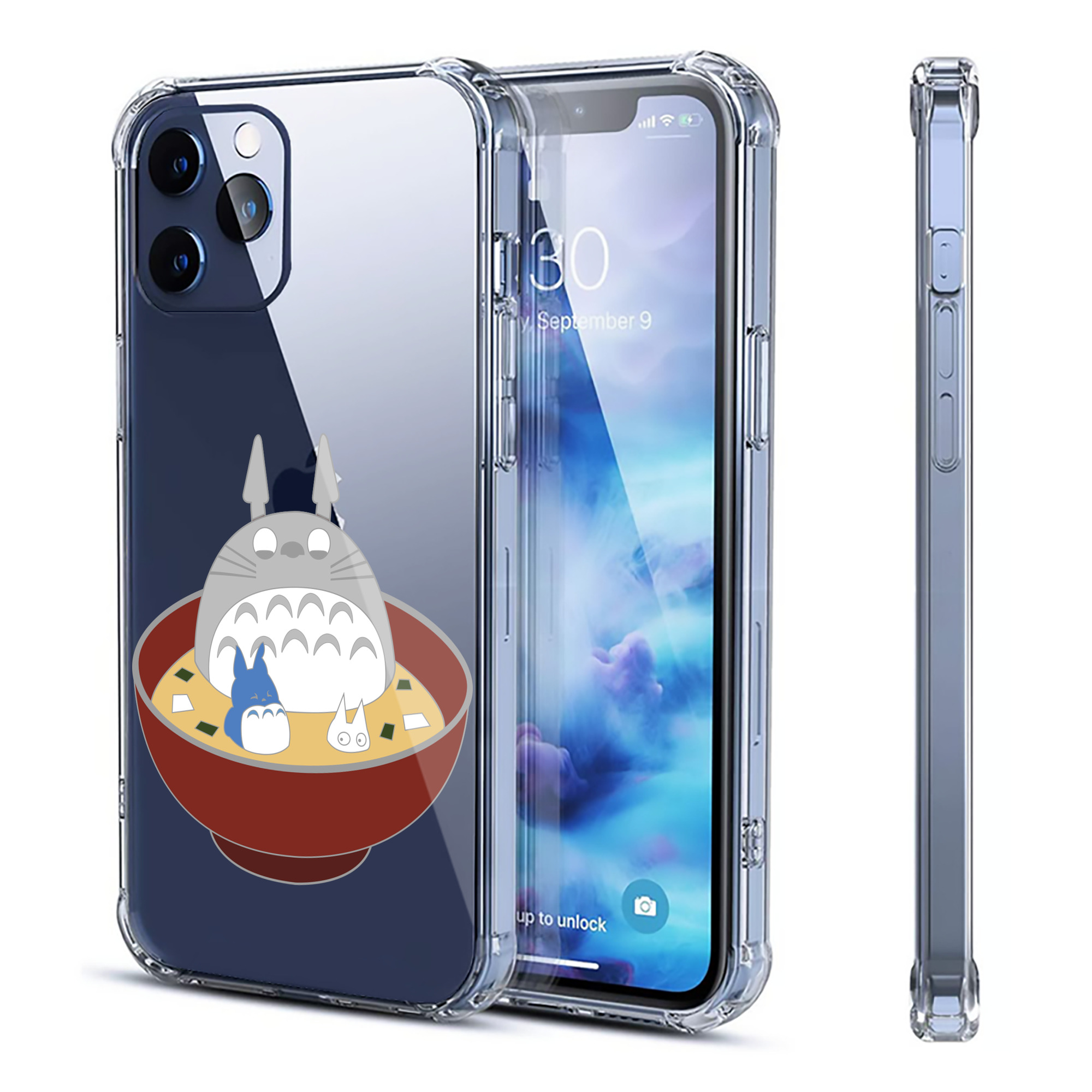 （画像用） となりのトトロ 草壁メイ 草壁サツキ My Neighbor Totoro Satsuki Kusakabe Mei Kusakabe 【iPhone 12シリーズ対応】透明スマホケース（クリアソフトケース）